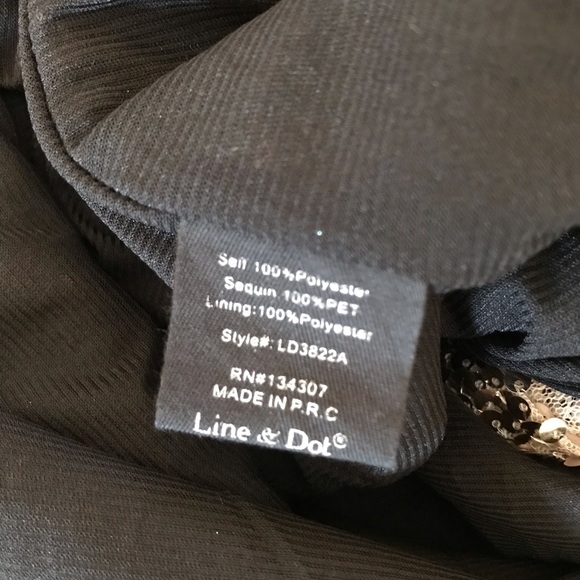 Line & Dot Sequin Metallic MIni Dress - Picture 5 of 9